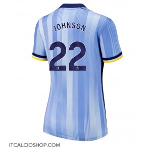 Tottenham Hotspur Brennan Johnson #22 Seconda Maglia Femmina 2024-25 Manica Corta
